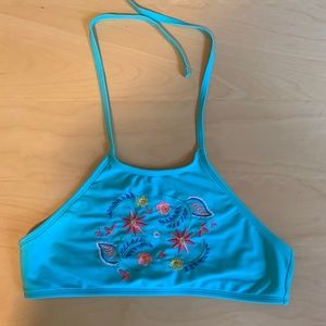 Blue girls bikini top